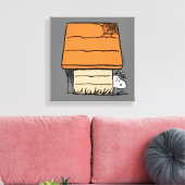 Snoopy Halloween Spin Web Doghouse Canvas Afdruk (Insitu (Woonkamer))