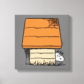 Snoopy Halloween Spin Web Doghouse Canvas Afdruk (Voorkant)