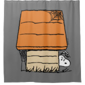 Snoopy Halloween Spin Web Doghouse Douchegordijn (Voorkant)