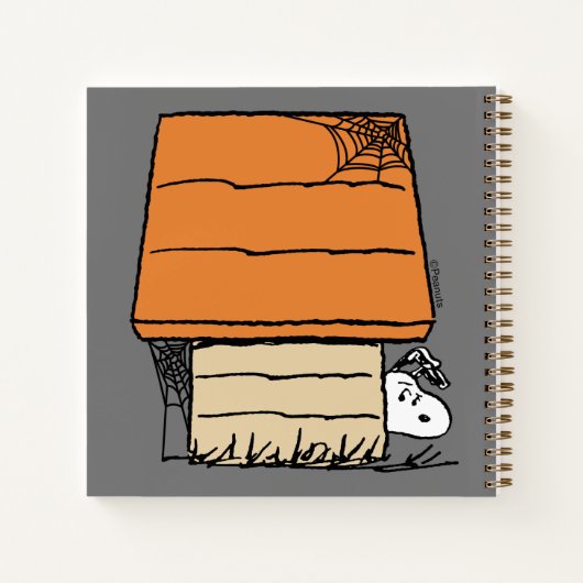 Snoopy Halloween Spin Web Doghouse Notitieboek (Achterkant)