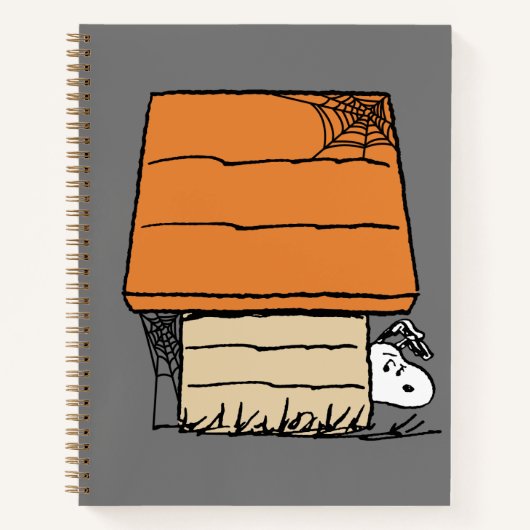 Snoopy Halloween Spin Web Doghouse Notitieboek (Voorkant)