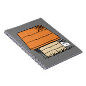 Snoopy Halloween Spin Web Doghouse Notitieboek (Rechterzijde)