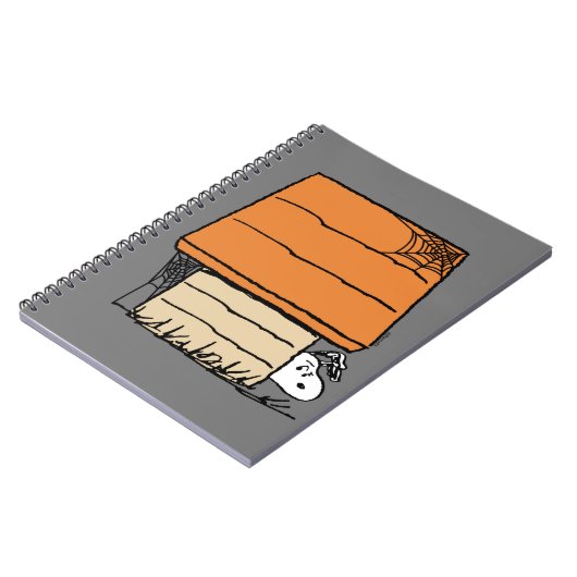 Snoopy Halloween Spin Web Doghouse Notitieboek (Linkerzijde)