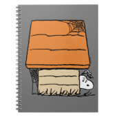 Snoopy Halloween Spin Web Doghouse Notitieboek (Voorkant)
