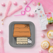 Snoopy Halloween Spin Web Doghouse Papieren Bordje (Feest)