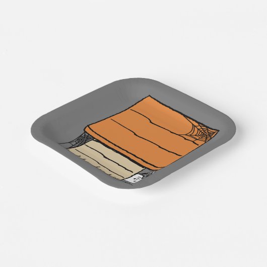 Snoopy Halloween Spin Web Doghouse Papieren Bordje (Gebogen)