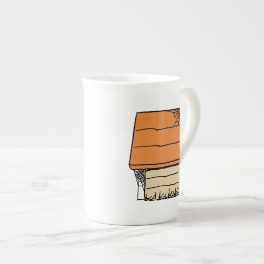 Snoopy Halloween Spin Web Doghouse Porselein Kop (Voorkant rechts)