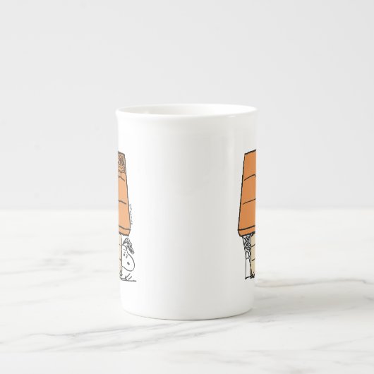 Snoopy Halloween Spin Web Doghouse Porselein Kop (Voorkant)