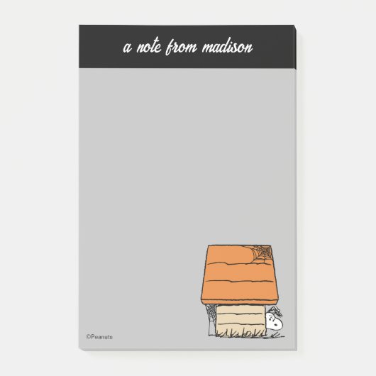 Snoopy Halloween Spin Web Doghouse Post-it® Notes (Voorkant)