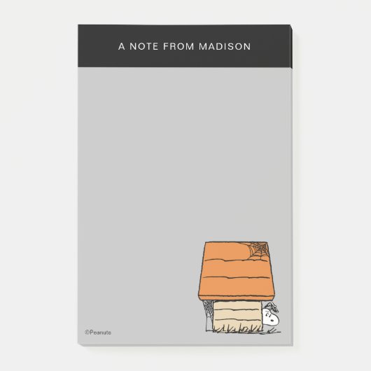Snoopy Halloween Spin Web Doghouse Post-it® Notes (Voorkant)