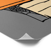 Snoopy Halloween Spin Web Doghouse Poster (Hoek)