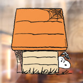 Snoopy Halloween Spin Web Doghouse Raamsticker (Vel 2)