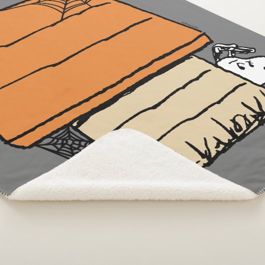 Snoopy Halloween Spin Web Doghouse Sherpa Deken (3/4)