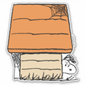 Snoopy Halloween Spin Web Doghouse Sticker (Voorkant)