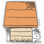 Snoopy Halloween Spin Web Doghouse Sticker (Voorkant)