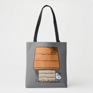 Snoopy Halloween Spin Web Doghouse Tote Bag
