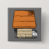 Snoopy Halloween Spin Web Doghouse Vierkante Button 5,1 Cm (Voorkant)