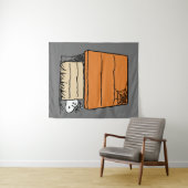 Snoopy Halloween Spin Web Doghouse Wandkleed (In Situ (horizontaal))