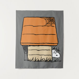 Snoopy Halloween Spin Web Doghouse Wandkleed