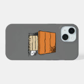 Snoopy Halloween Spinnenweb Hondenhok iPhone 15 Case (Achterkant horizontaal)