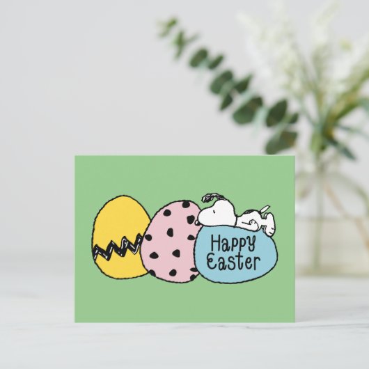 Snoopy - Happy Easter Briefkaart (Staand voorkant)