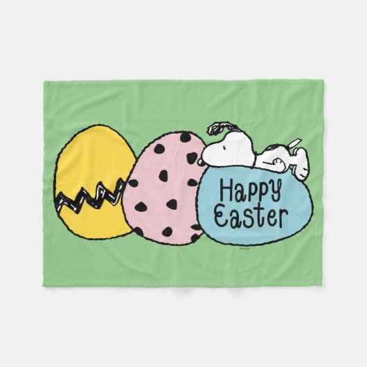 Snoopy - Happy Easter Fleece Deken (Voorkant (Horizontaal))