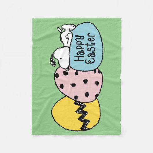 Snoopy - Happy Easter Fleece Deken (Voorkant)