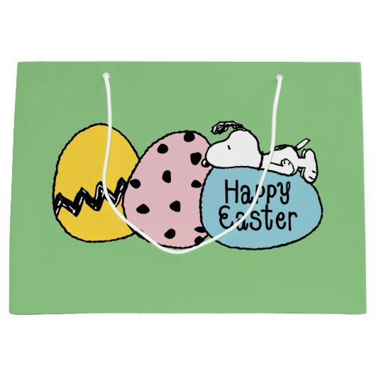 Snoopy - Happy Easter Groot Cadeauzakje (Voorkant)