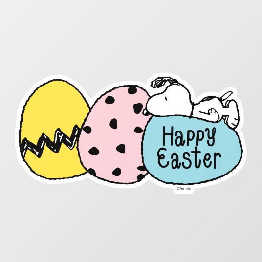 Snoopy - Happy Easter Raamsticker (Vel)