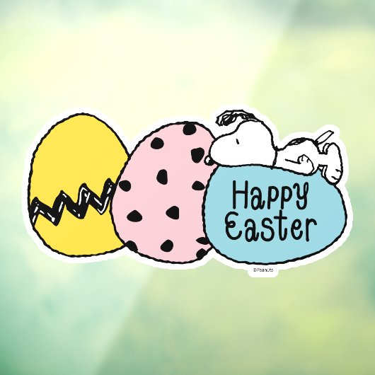 Snoopy - Happy Easter Raamsticker (Vel 3)