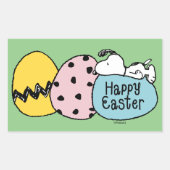 Snoopy - Happy Easter Rechthoekige Sticker (Voorkant)