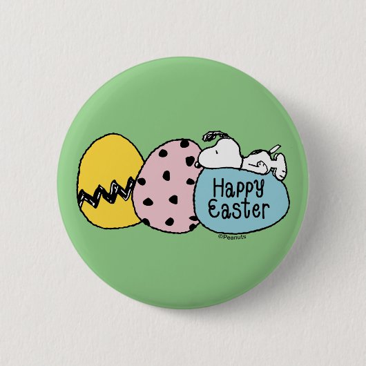 Snoopy - Happy Easter Ronde Button 5,7 Cm (Voorkant)