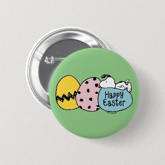 Snoopy - Happy Easter Ronde Button 5,7 Cm (Voorkant /achterkant)
