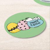 Snoopy - Happy Easter Ronde Kartonnen Onderzetter (Gebogen)