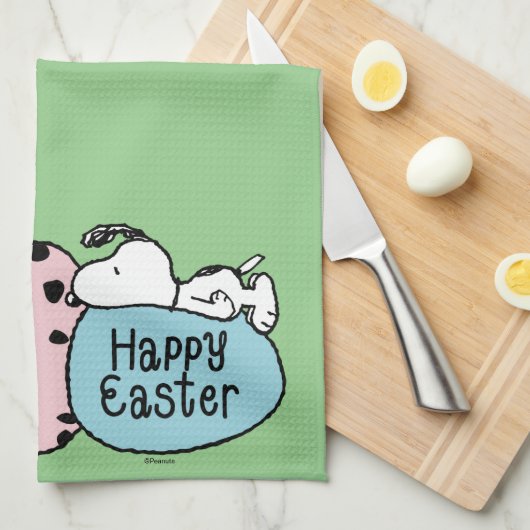 Snoopy - Happy Easter Theedoek (Quarter Fold)
