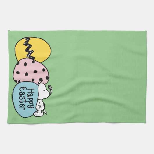 Snoopy - Happy Easter Theedoek (Horizontaal)