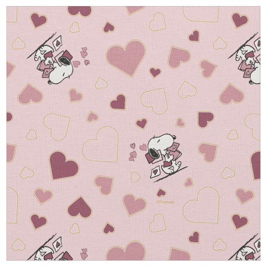 Snoopy Hartjes en Liebesbrieven Stof (Close Up)