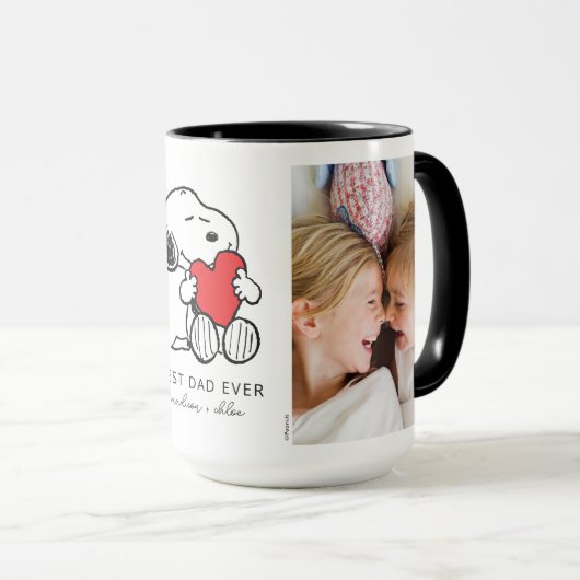 Snoopy Heart | Beste papa ooit - Foto Mok (Voorkant rechts)