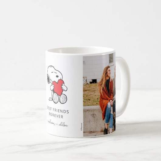 Snoopy Heart | Beste vrienden - Foto Koffiemok (Voorkant rechts)