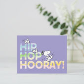 Snoopy Hip Hop Hooray Easter Briefkaart (Staand voorkant)