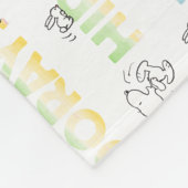 Snoopy Hip Hop Hooray Easter Fleece Deken (Hoek)