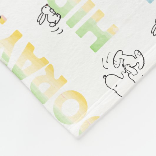 Snoopy Hip Hop Hooray Easter Fleece Deken (Hoek)