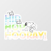 Snoopy Hip Hop Hooray Easter Raamsticker (Vel)