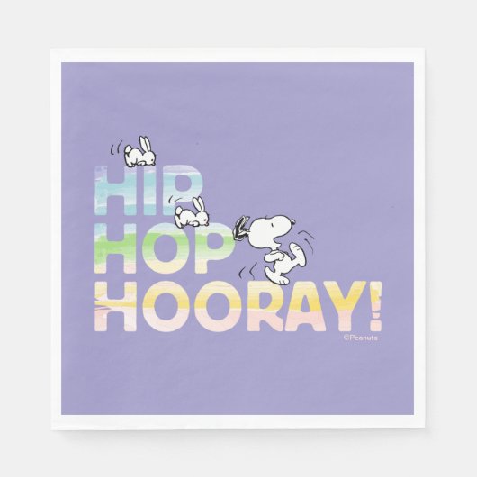 Snoopy Hip Hop Hooray Easter Servet (Voorkant)