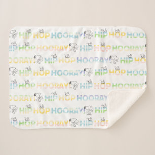 Snoopy Hip Hop Hooray Easter Sherpa Deken