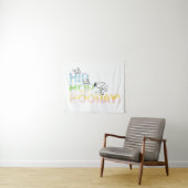 Snoopy Hip Hop Hooray Easter Wandkleed (In Situ (horizontaal))