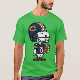 Snoopy houdt voetbal vast in Chicago Jersey grappi T-shirt