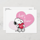 Snoopy Hugs & Kisses Briefkaart (Voorkant / Achterkant)