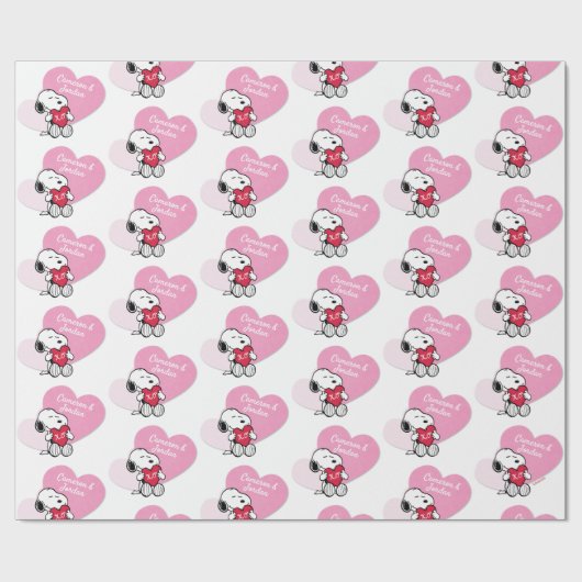 Snoopy Hugs & Kisses Cadeaupapier (Vlak)