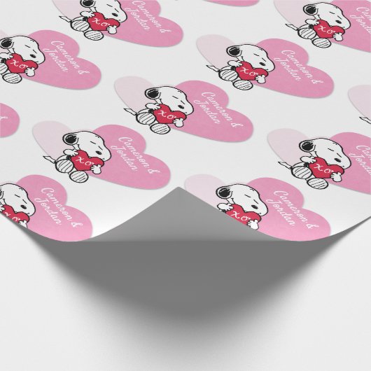 Snoopy Hugs & Kisses Cadeaupapier (Hoek)